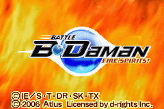 Battle B-Daman - Fire Spirits! Title Screen